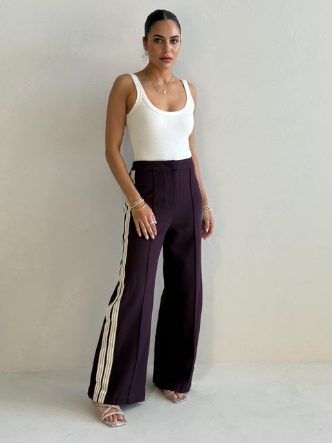 NADIA TRACK PANT - BURGUNDY