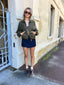 THE BELLE PU BOMBER - MARTINI OLIVE