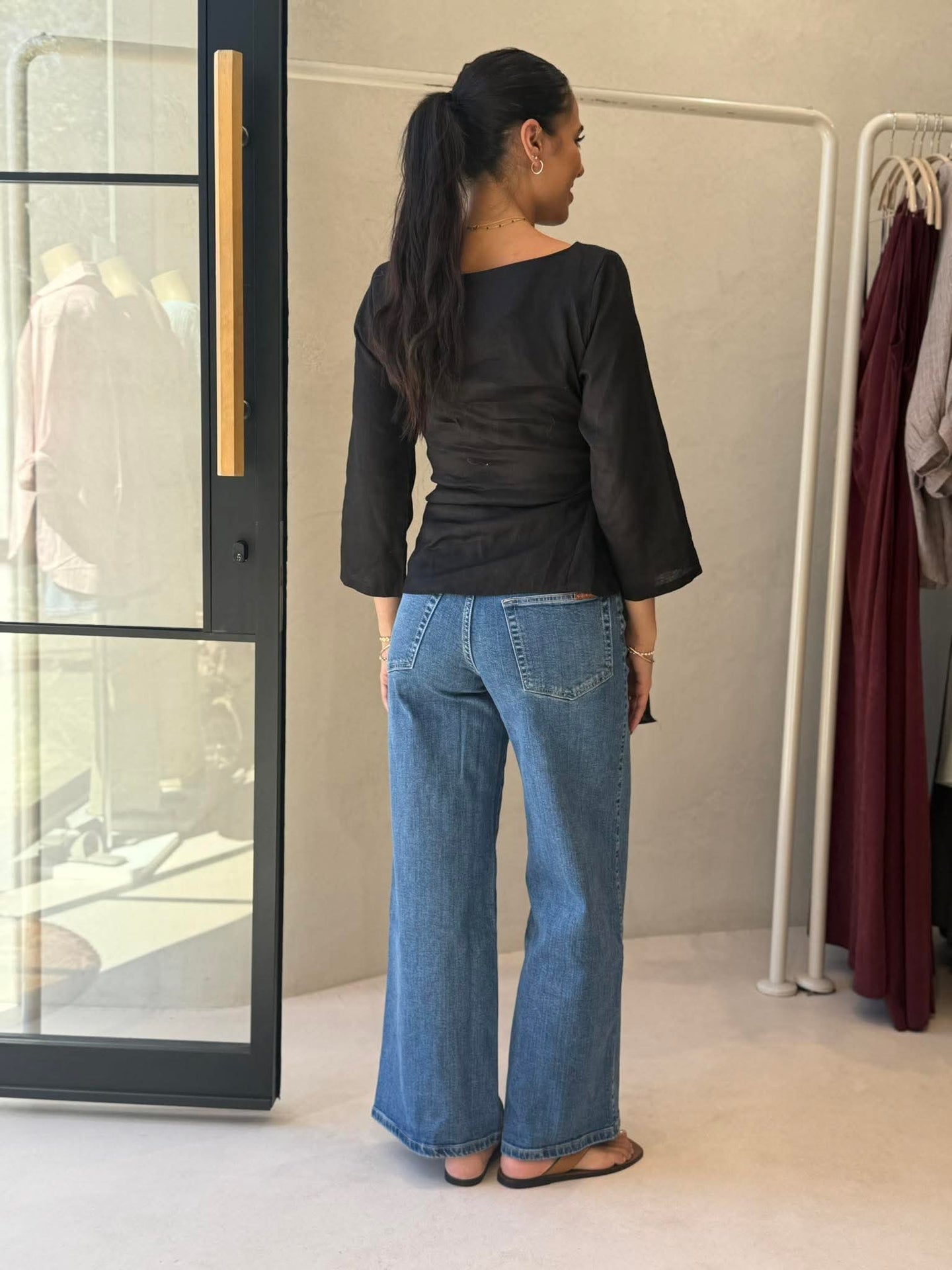 MAE LINEN TOP