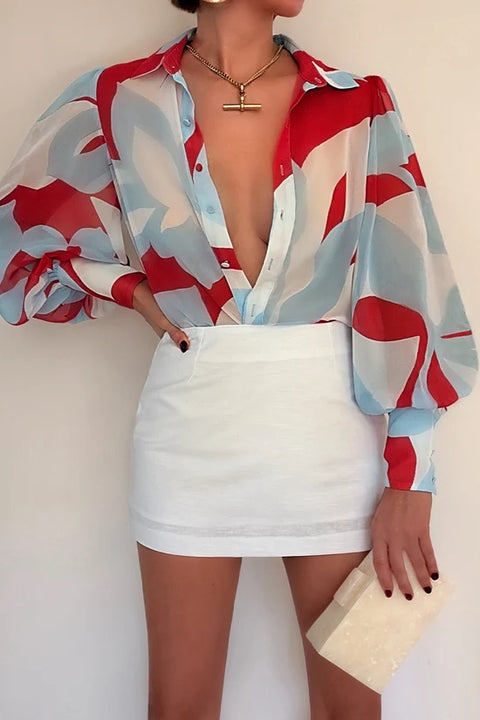 FLEETWOOD BLOUSE- AMOREE RED