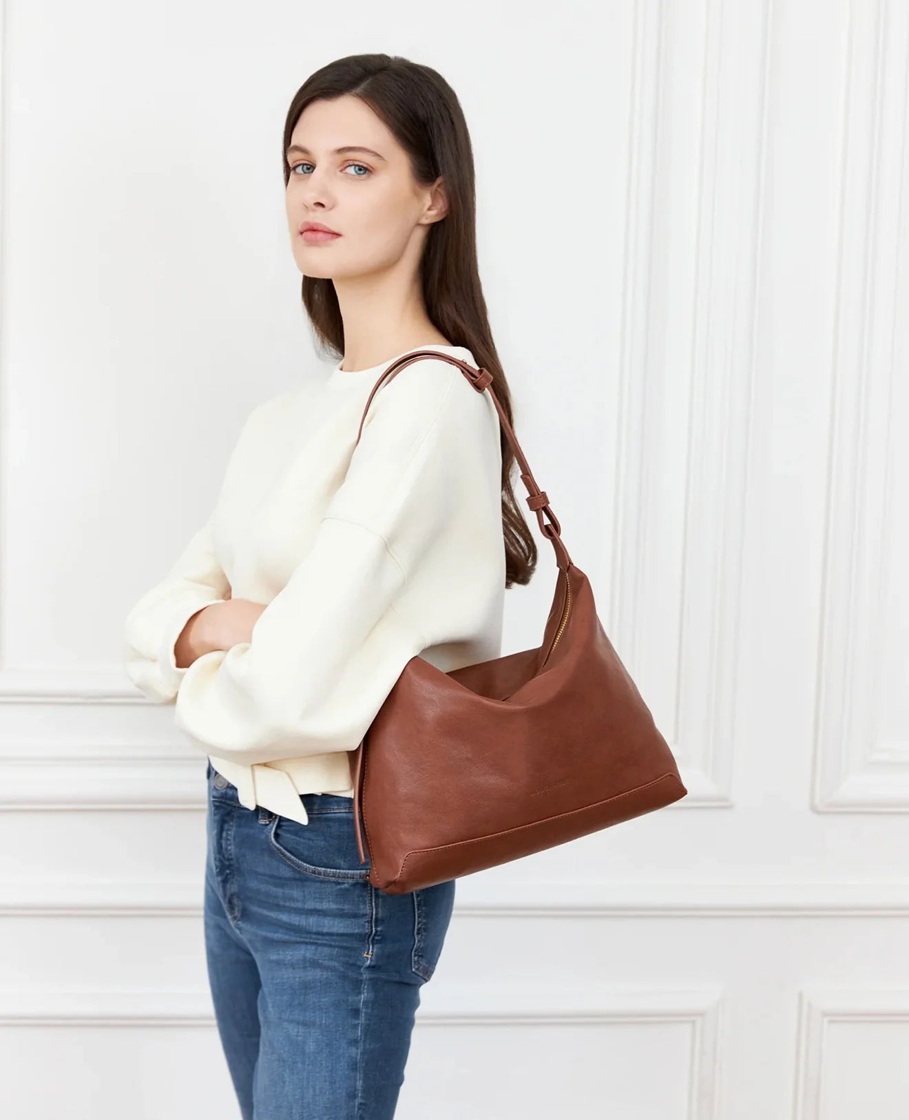 HELENA SHOULDER BAG- COGNAC