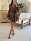 BAROSSA DRESS - BROWN POLKA