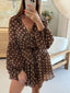 BAROSSA DRESS - BROWN POLKA