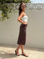 STRAPLESS RIBBED TOP - WHITE