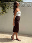 STRAPLESS RIBBED TOP - WHITE
