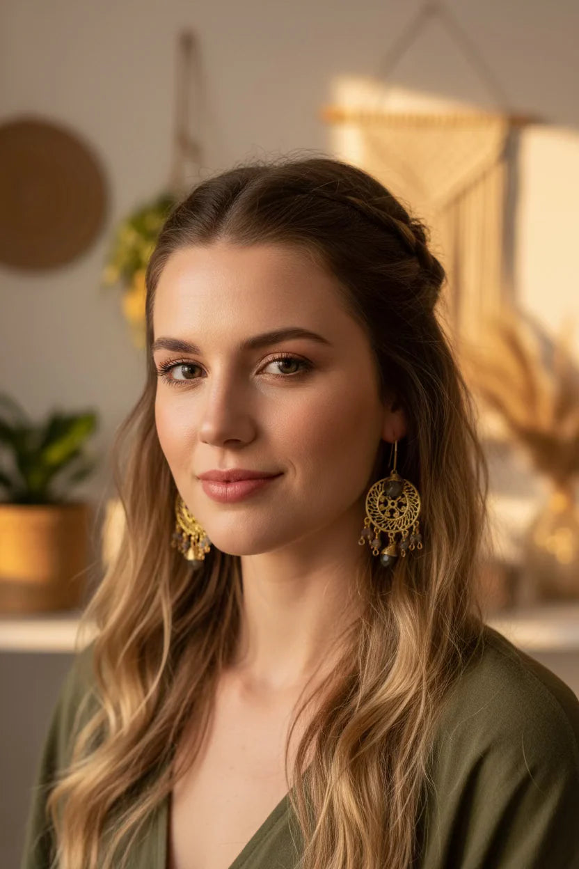 LABRADORITE SOLEIL EARRINGS