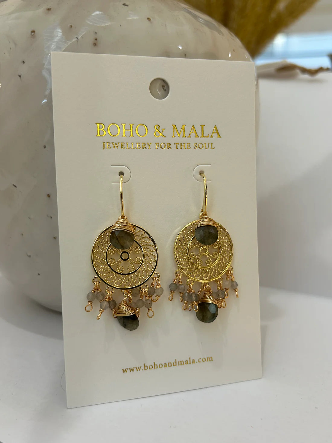 LABRADORITE SOLEIL EARRINGS