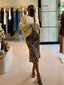 BETH MIDI SKIRT - ANIMAL PRINT