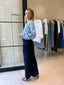DOLCE BLOUSE - BLUE CHECK