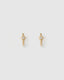NOVA GOLD HUGGIE EARRINGS-STONE