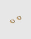 NOVA GOLD HUGGIE EARRINGS-STONE