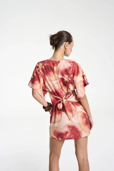 TIE FRONT DRESS- ALOHA BY SUMMI SUMMI