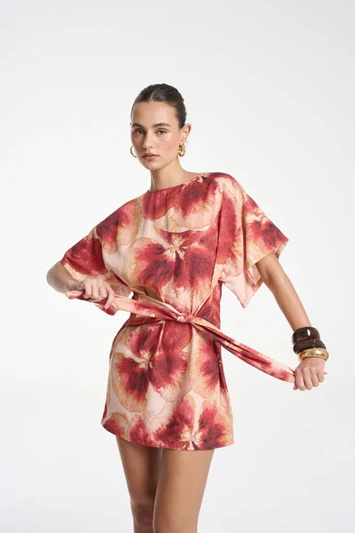 TIE FRONT DRESS- ALOHA BY SUMMI SUMMI