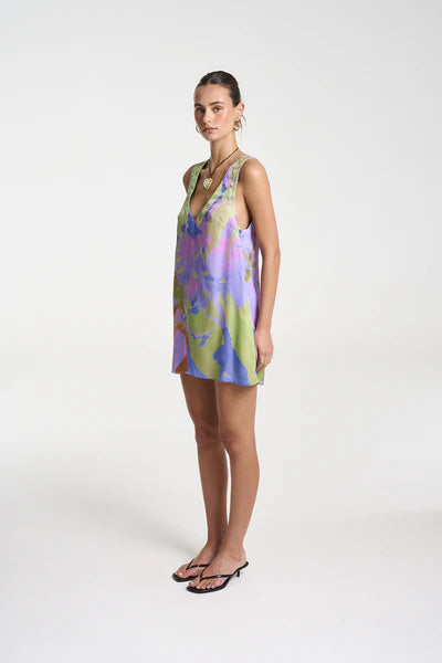 V-NECK SHIFT DRESS - BANANAS