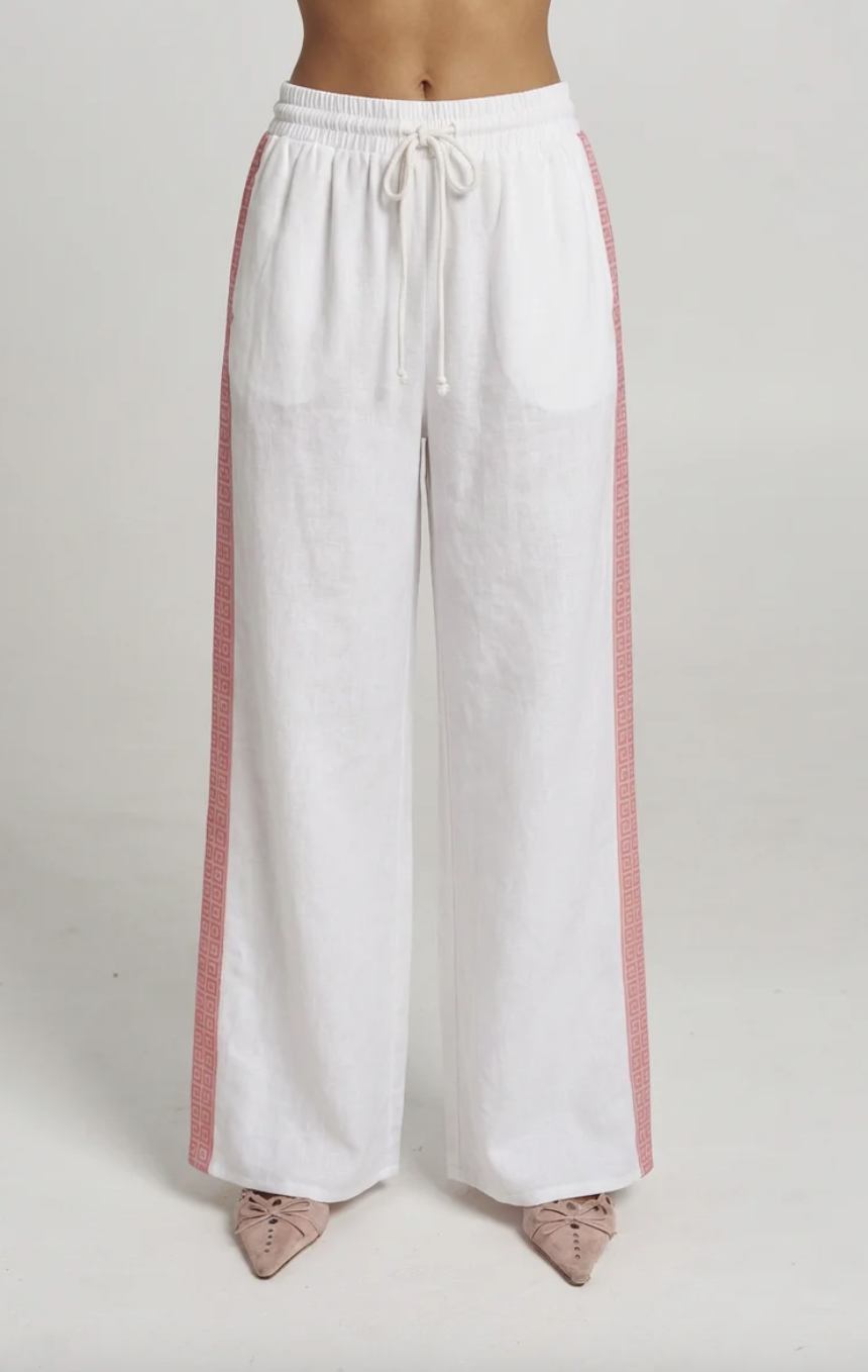 REVERIE WIDE LEG PANT - WHITE REVERIE