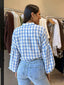 DOLCE BLOUSE - BLUE CHECK