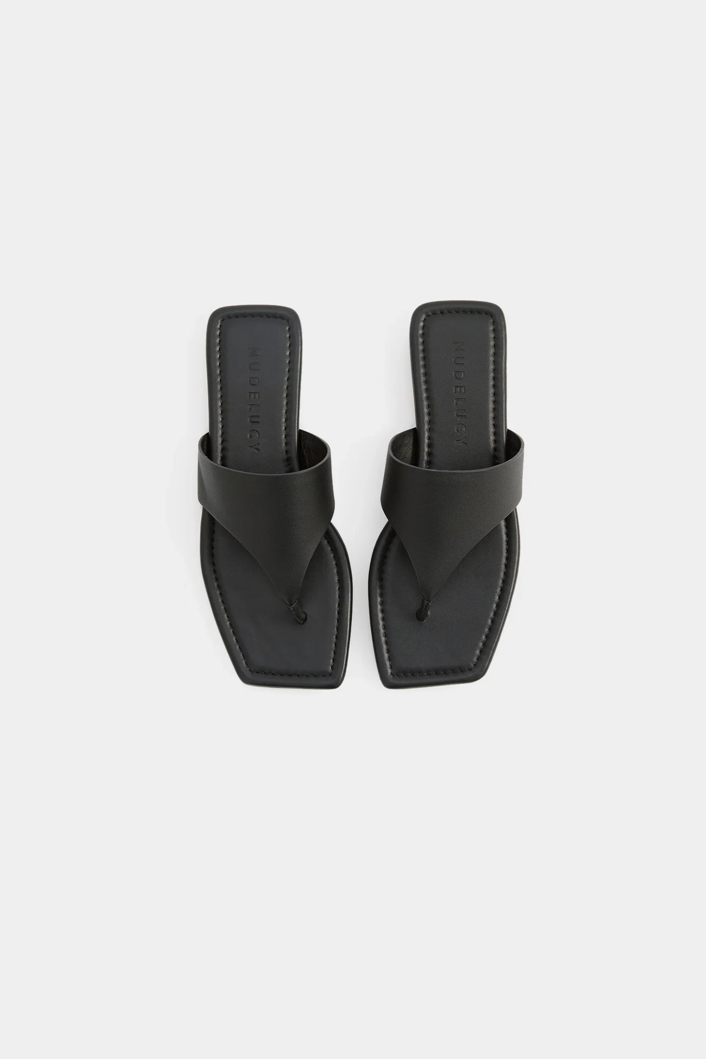 NUDE LUCY CORINNE LEATHER SANDAL- BLACK