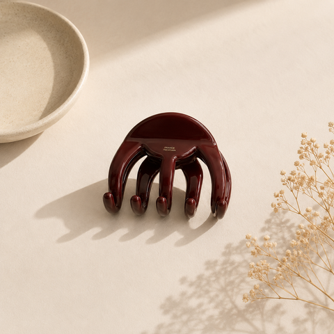 MATTEA HAIR CLAW-DEEP PLUM
