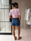 ESSEX STITCH SHORT- MID BLUE