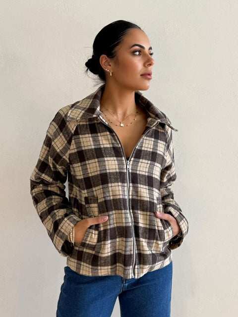 PLAID SHORT JACKET