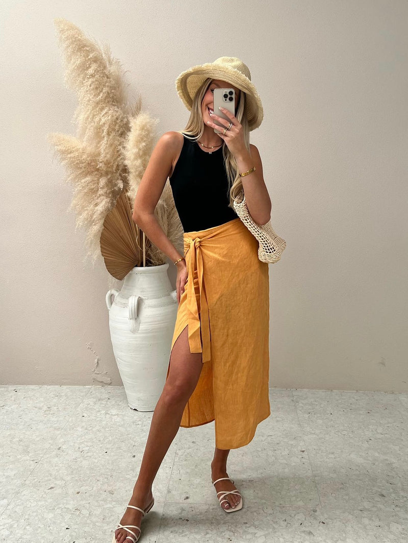 Lolli Wrap Skirt - Mustard