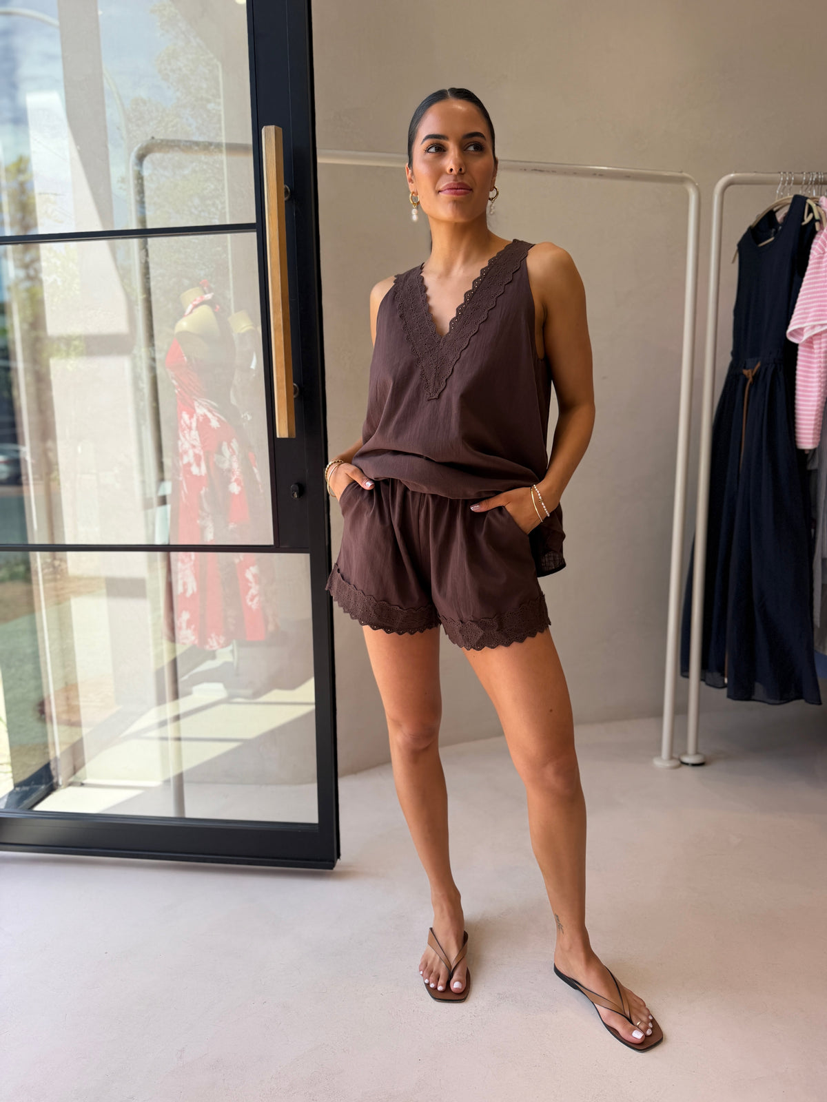 MADDEN SHORT SET-CHOC