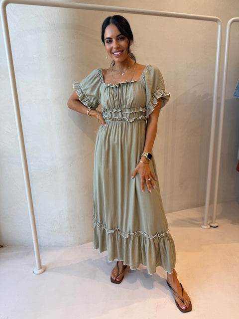 KHAKI SUMMER DRESS