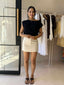 REMY MINI SKIRT - CREAM