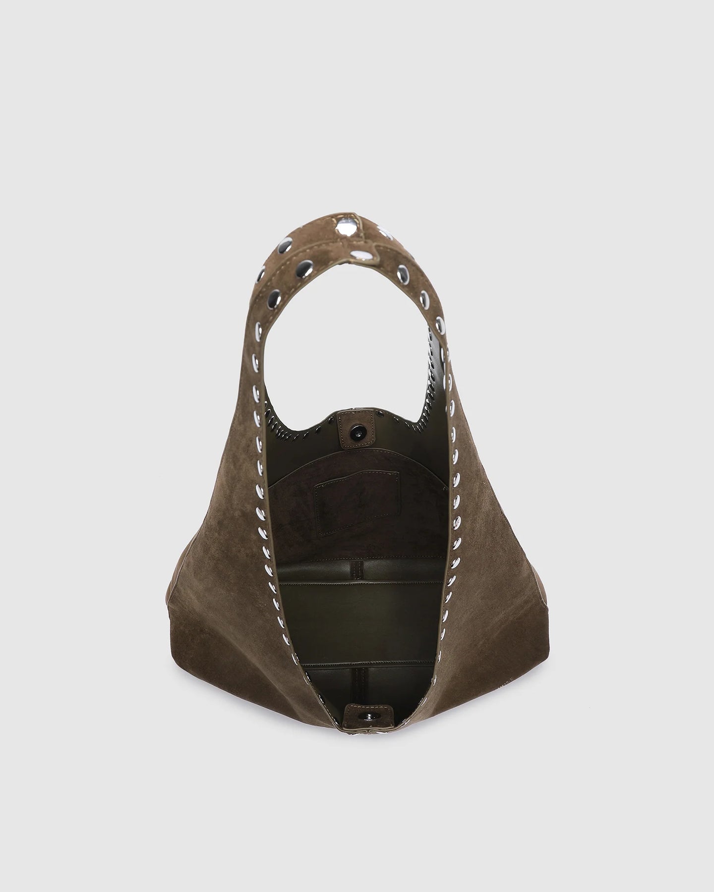 HAILEY SUEDETTE SHOULDER BAG - OLIVE