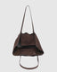 SAWYER SUEDETTE TOTE BAG - CHOCOLATE