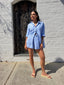 JESSIE SHIRT- BLUE MIST STRIPE