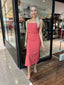 SEBASTIAN DRESS- DARK CORAL