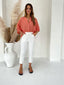 JEMMA LINEN BLOUSE - CORAL