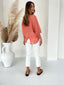 JEMMA LINEN BLOUSE - CORAL