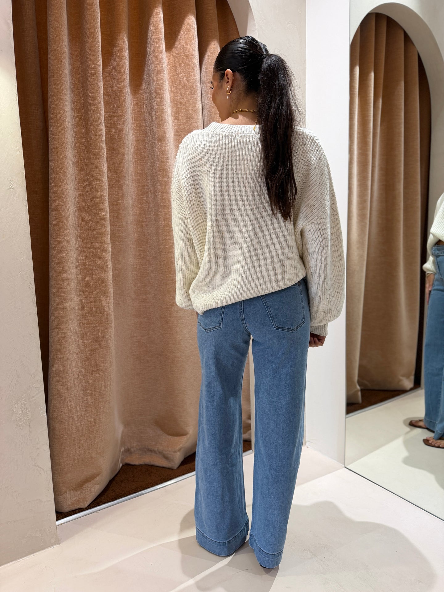 DARCY BELTED JEAN - LIGHT BLUE