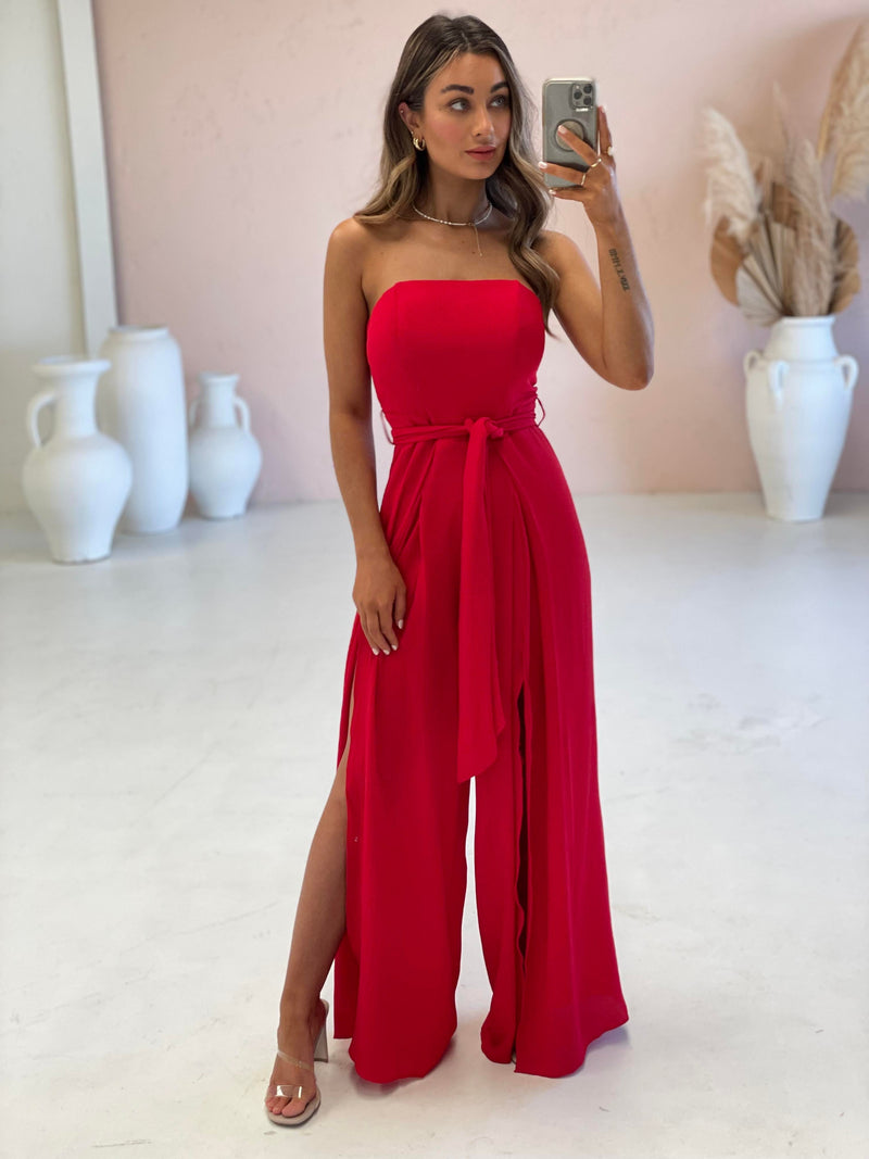 Sara Jumpsuit - Red
