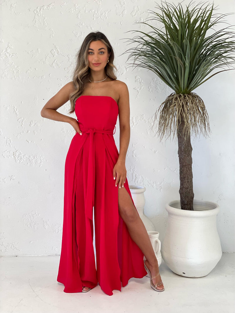 Sara Jumpsuit - Red