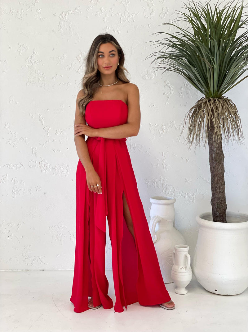 Sara Jumpsuit - Red