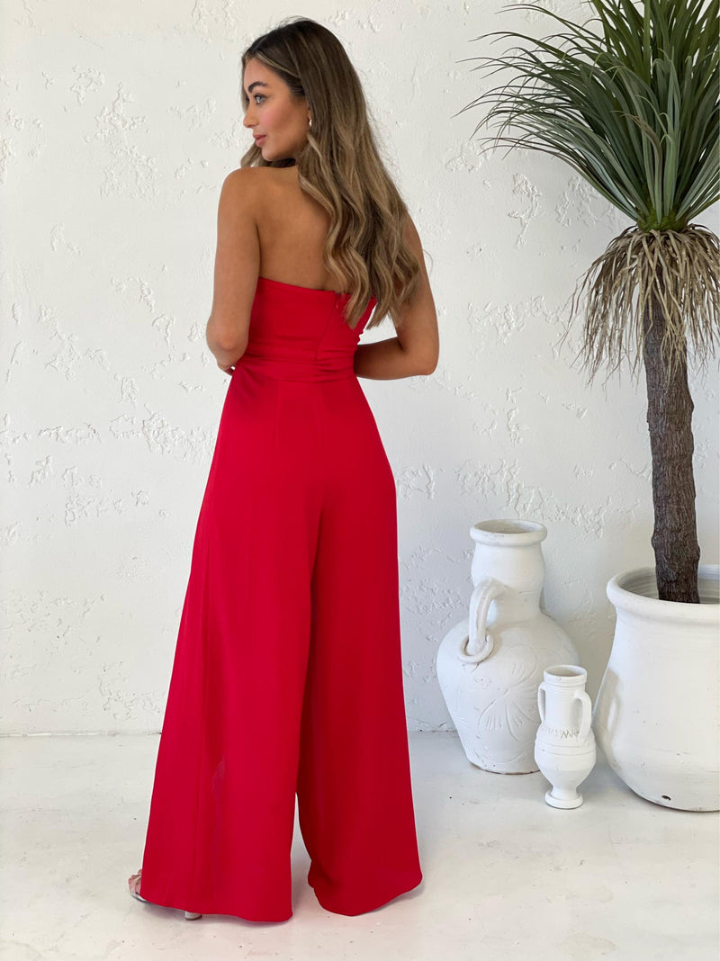 Sara Jumpsuit - Red