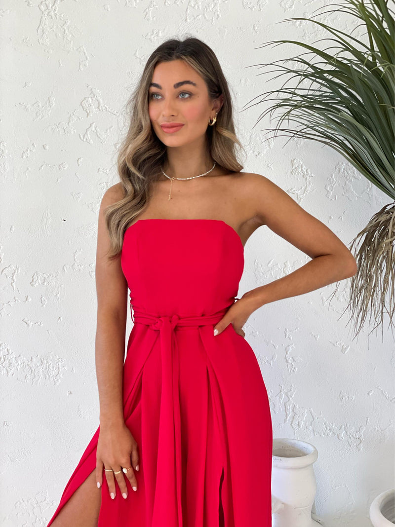 Sara Jumpsuit - Red