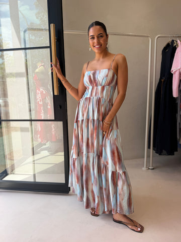 LILO MAXI DRESS- COASTAL SWIRL