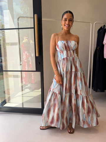 LILO MAXI DRESS- COASTAL SWIRL