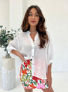 Jemma Linen Blouse - White