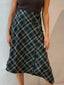 PLAID WRAP SKIRT