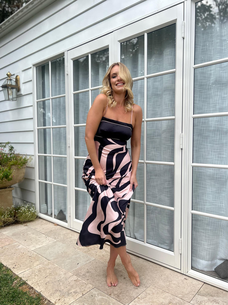 Sweetheart Midi Dress - Pink