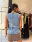 LENA DENIM VEST - LIGHT BLUE