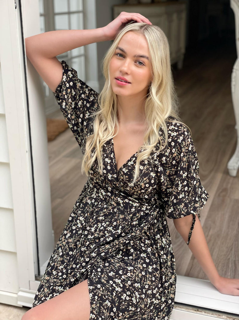 Tallon Maxi Dress -  Black Floral