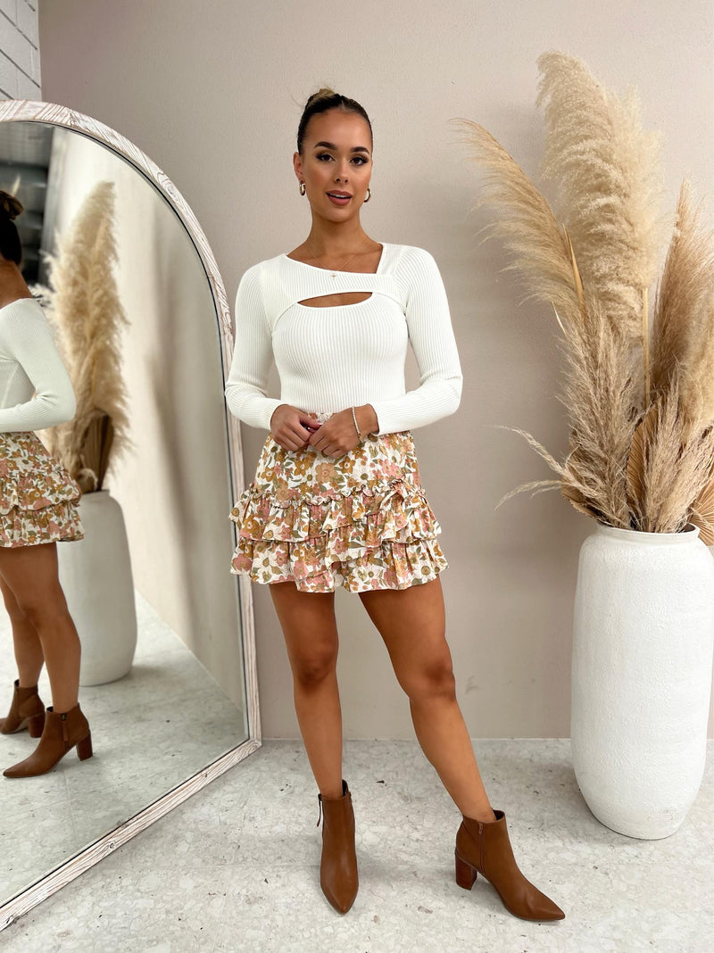 Bobby Skirt - Orange Floral