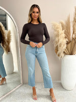 Eve Rib Baby Long Sleeve - Charcoal