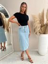 Move Over Denim Skirt